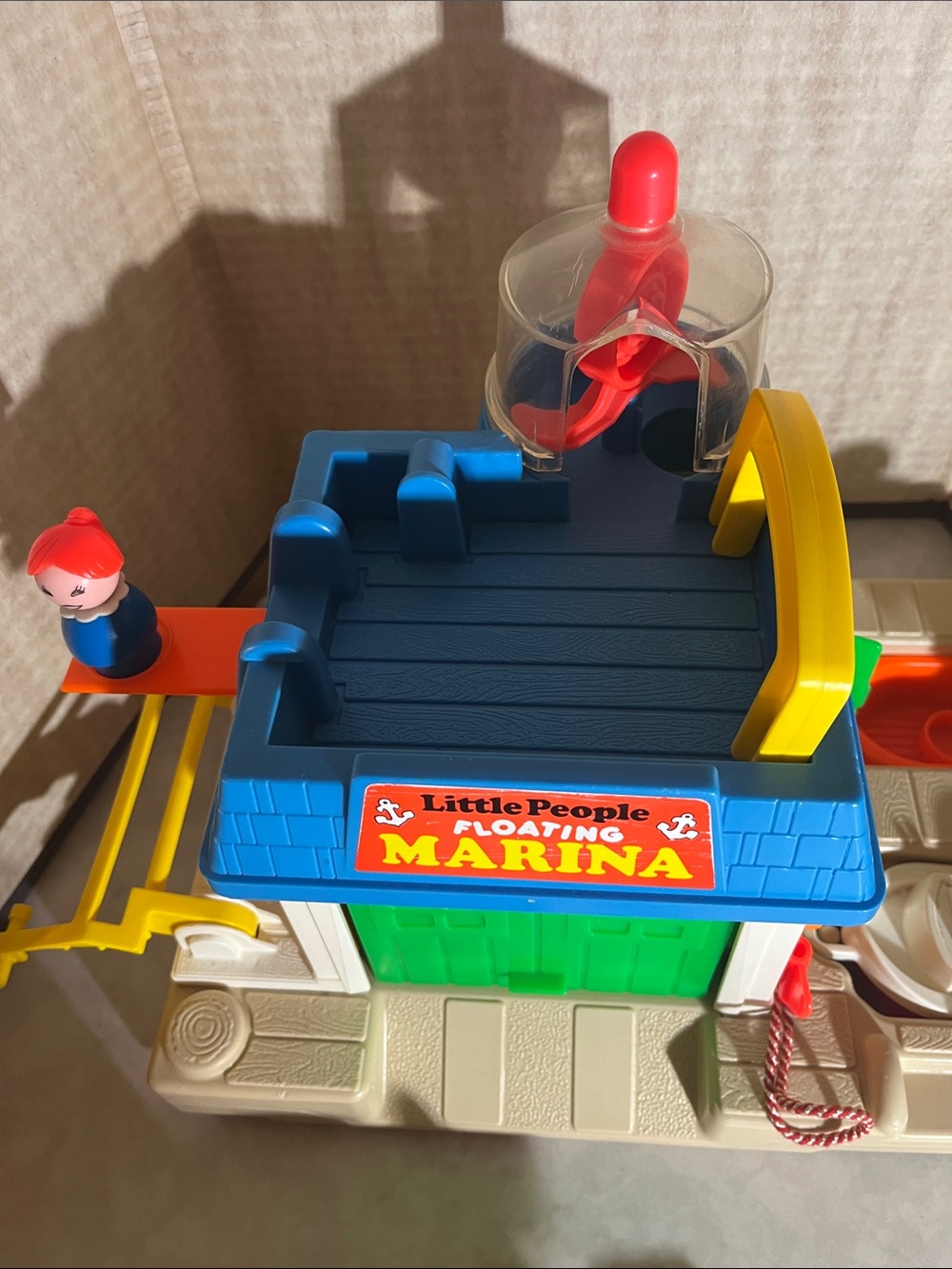 Vintage Fisher Price Little People Floating Marina Playset #252 Sea Plane Lot - Picture 4 of 9